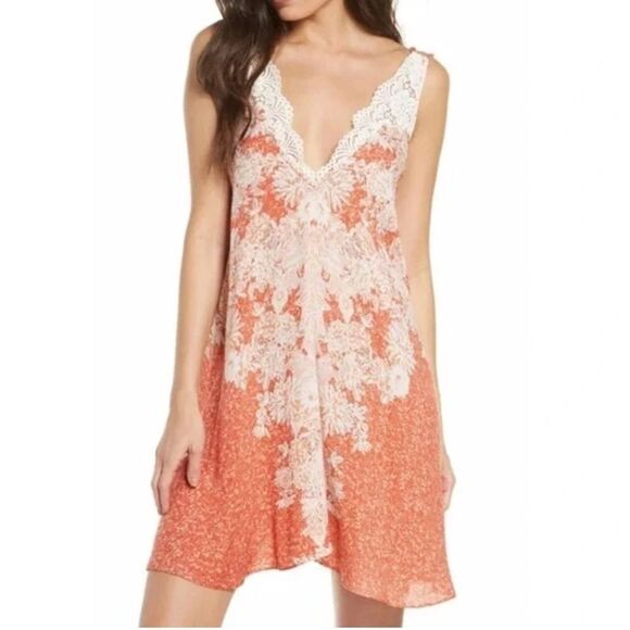 Intimately Free People Morning Slip Mini Cayenne Dress Women’s Small - Picture 1 of 6